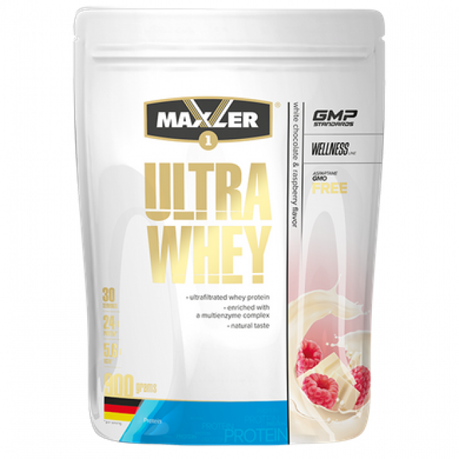 Protein, Ultra Whey, Maxler, white chocolate with raspberry flavor, 900 g 646, Z05670 .. Discounts, promotions, 100% original products. Worldwide shipping, free shipping, world, health, cosmetics, fitness