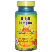 Complex B-50, B-50 Complex, Natures Life, 100 tablets, Z05734
 