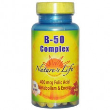 Complex B-50, B-50 Complex, Natures Life, 100 tablets, Z05734
 