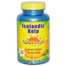 Icelandic Laminaria, Icelandic Kelp, Natures Life, 500 Tablets, Z05746
 