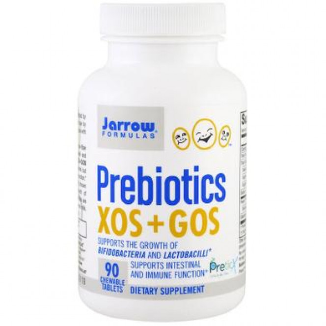 Пробиотики, Prebiotics XOS+GOS, Jarrow Formulas, 90 жевательных таблеток, Z05750
  