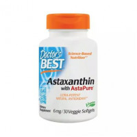 Astaxanthin, Astaxanthin AstaPure, Doctors Best, 6 mg, 30 Capsules, Z05778
 