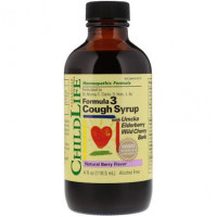 Cough Syrup, Formula 3, Alcohol Free, Essentials, ChildLife, Berry Flavor, 118.5 ml, Z05798
 