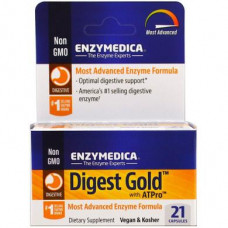 Пищеварительные ферменты, Digest Gold with ATPro, Enzymedica, 21 капсула, Z05847
  