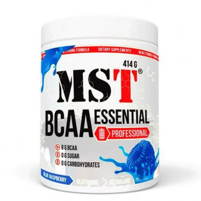 BCAA Essential Professional Complex, MST Nutrition, Blue Raspberry Flavor, 414 g 705, Z05884 .. Discounts, promotions, 100% original products. Worldwide shipping, free shipping, world, health, cosmetics, fitness