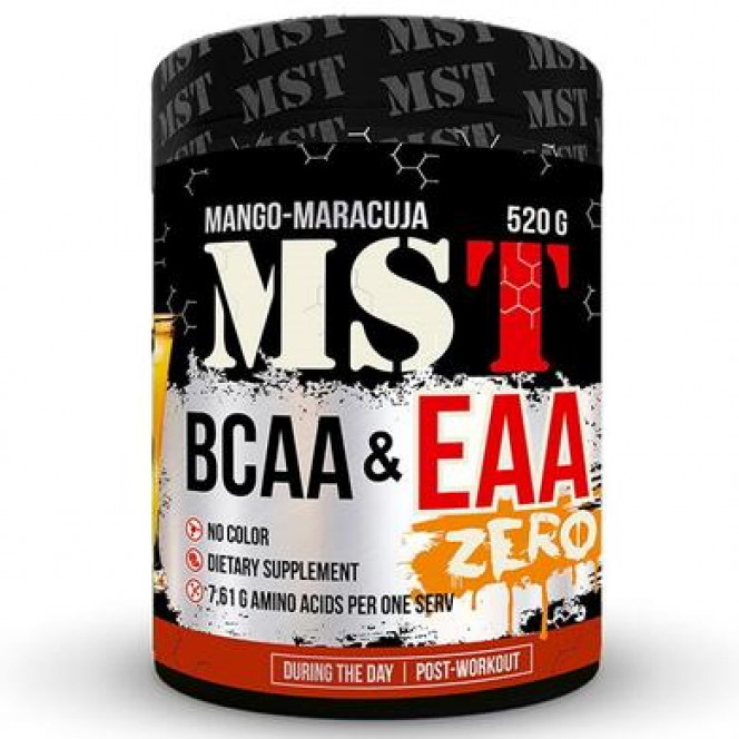 BCAA & EAA Zero Complex, MST Nutrition, Mango-Passion Fruit Flavor, 520 g 738, Z05893 .. Discounts, promotions, 100% original products. Worldwide shipping, free shipping, world, health, cosmetics, fitness