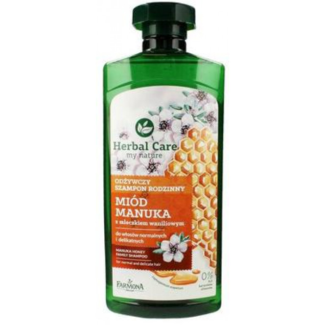 Shampoo Nourishing hair for the whole family Honey Manuka, Herbal Care Manuka Honey Family Shampoo, Farmona, 500 ml 183, Z06414 .. Discounts, promotions, 100% original products. Delivery worldwide, free shipping, world, health, cosmetics, fitness