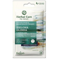 Herbal Care Green Clay Face Mask, Farmona, 2 x 5 ml, Z06675
 