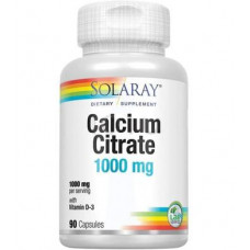 Calcium Citrate with Vitamin D-3, Calcium Citrate, Solaray, 1000 mg, 90 Capsules, Z06771
 