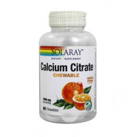 Calcium Citrate, Calcium Citrate, Solaray, 1000 mg, Orange Flavor, 60 Chewable Tablets, Z06772
 