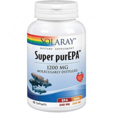 Супер ЭПК, Super purEPA, Solaray, 1200 мг, 90 гелевых капсул, Z06807
  