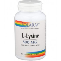 Лизин, L-Lysine, Solaray, 500 мг, 120 вегетарианских капсул, Z06809
  