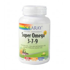 Omega 3-7-9 with Vitamin D-3, Super Omega 3-7-9, Solaray, 120 Softgels, Z06810
 