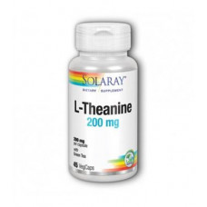 L-теанин с зеленым чаем, L-Theanine, Solaray, 200 мг, 45 вегетарианских капсул, Z06812
  