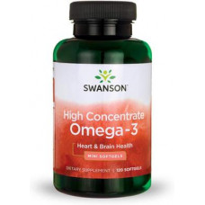 Омега-3 высокой концентрации, High Concentrate Omega-3 EFAs, Swanson, 720 мг, 120 гелевых капсул, Z06819
  