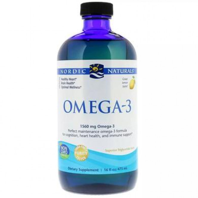 Омега-3, Omega-3, Nordic Naturals, вкус лимона, 1560 мг, 473 мл, Z06894
  