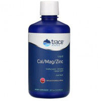 Liquid Calcium, Magnesium, Zinc, Liquid Cal / Mag / Zinc, Trace Minerals Research, Strawberry Flavor, 946ml, Z07083
 