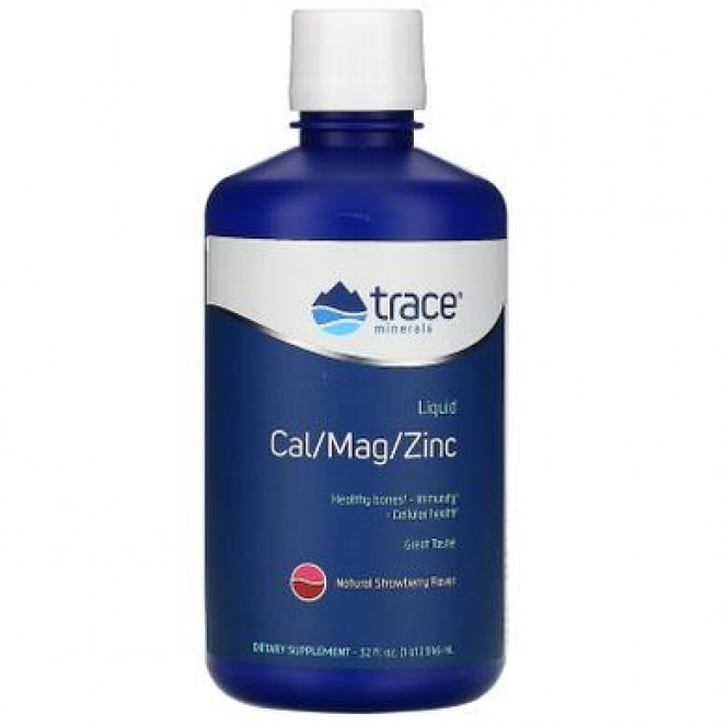 Liquid Calcium, Magnesium, Zinc, Liquid Cal / Mag / Zinc, Trace Minerals Research, strawberry flavor, 946 ml 966, Z07083 .. Discounts, promotions, 100% original products. Worldwide shipping, free shipping, world, health, cosmetics ,fitness