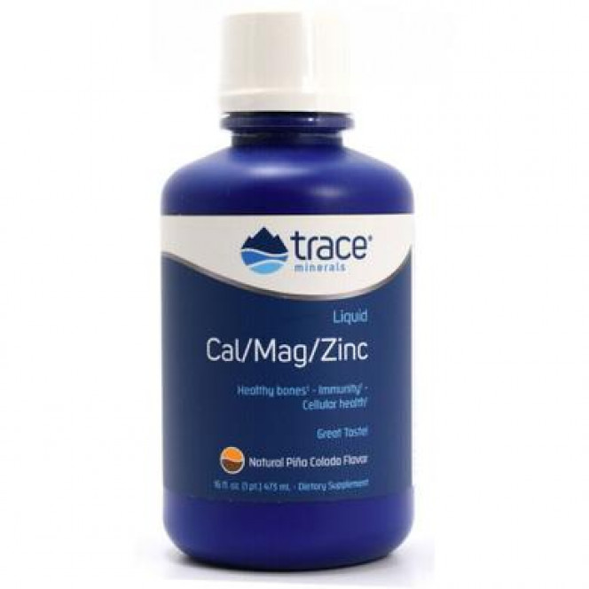 Liquid Calcium, Magnesium, Zinc, Liquid Cal / Mag / Zinc, Trace Minerals Research, Pina Colada flavor, 437 ml 602, Z07084 .. Discounts, promotions, 100% original products. Worldwide shipping, free shipping, peace, health, cosmetics, fitness