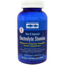 Электролиты для выносливости, Electrolyte Stamina, Trace Minerals, 300 таблеток, Z07092
  