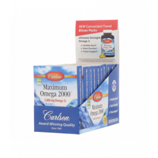 Омега, Maximum Omega Minis, Carlson Labs, вкус лимона, 2000 мг, 10 упаковок по 10 гелевых капсул, Z07102
  