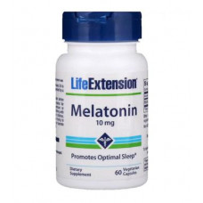 Мелатонин, Melatonin, Life Extension, 10 мг, 60 вегетарианских капсул, Z07108
  