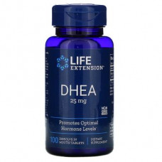 Дегидроэпиандростерон, DHEA, Life Extension, 25 мг, 100 растворимых таблеток, Z07112
  