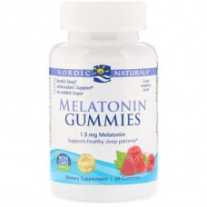 Melatonin Gummies, Nordic Naturals, Raspberry Flavor, 1.5 mg, 60 Gummies, Z07212
 