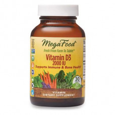 Витамин D3, Vitamin D3, MegaFood, 2000 МЕ, 30 таблеток, Z07258
  