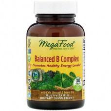 Balanced B Complex, MegaFood, 30 Tablets, Z07261
 