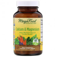 Кальций и Магний, Calcium & Magnesium, MegaFood, 60 таблеток, Z07262
  