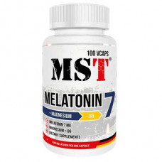 Мелатонин 7 + Магний+ В6, Melatonine 7 + Magnesium + B6, MST Nutrition, 100 растительных капсул, Z07348
  