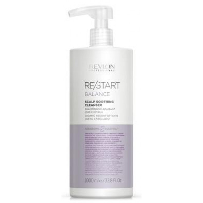 Шампунь для чувствительной кожи головы, Restart Balance Scalp Soothing Cleanser, Revlon Professional, 1000 мл, Z07662
  