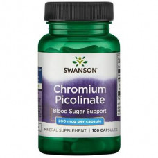 Chromium Picolinate, Chromium Picolinate, Swanson, 200 mcg, 100 Capsules, Z07799
 