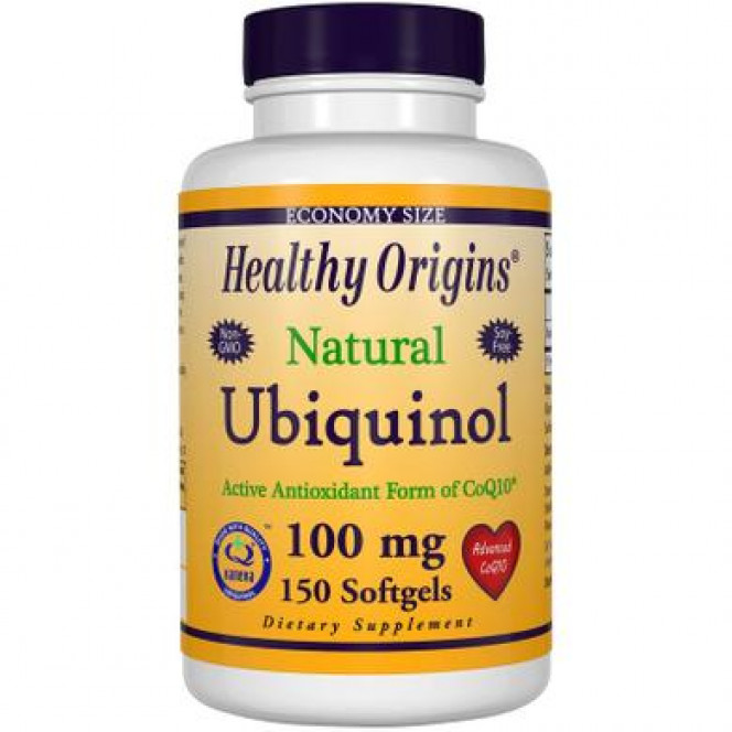 Natural Ubiquinol, Ubiquinol (Active form of CoQ10), Healthy Origins, 100 mg, 150 Softgels, Z07822
 