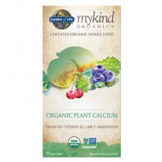 Кальций органический, Organic Plant Calcium, MyKind Organics, Garden of Life, 90 таблеток, Z07913
  