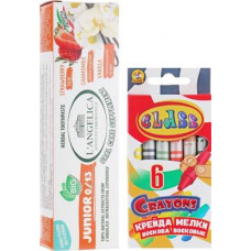 Childrens toothpaste Taste of nature from 0 to 13 years old + gift pencils, Langelica, Z07928
 