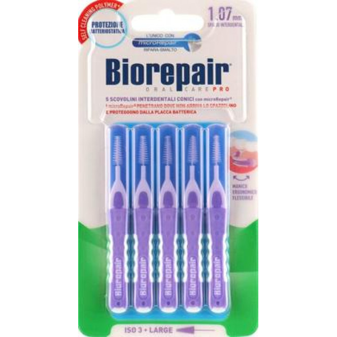 Интердентальная щетка с гидроксиапатитом, среднего диаметра, Interdental Brush, Biorepair, 0,82 мм, Z07961
  