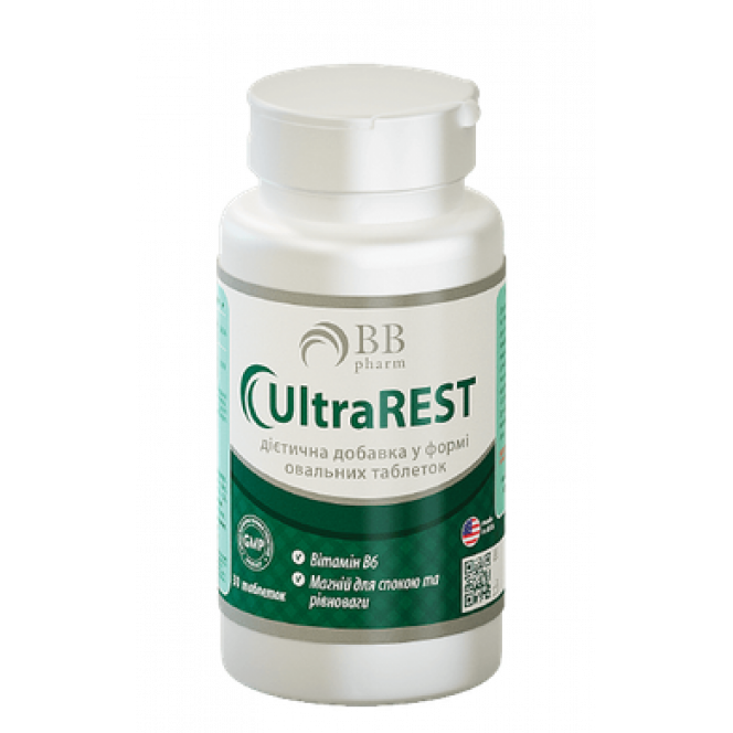 Ultrarest, BB Pharm, 30 tablets 144, Z08220 .. Discounts, promotions, 100% original products. Worldwide shipping, free shipping, peace, health, cosmetics, fitness