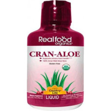 Liquid Aloe-Cranberry, Real food organics Cran-Aloe, Country Life, cranberry flavor, 944 ml, Z08419
 