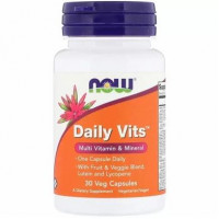 Мультивитамины и минералы, Daily Vits, Multi Vitamin & Mineral, Now Foods, 1 в день, 30 растительных капсул, Z08438
  