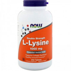 Лизин, L-Lysine, Now Foods, 1000 мг, 250 таблеток, Z08452
  