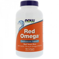 Красный рис и Q10 (Red Omega), Now Foods, 30 мг, 180 гелевых капсул, Z08455
  