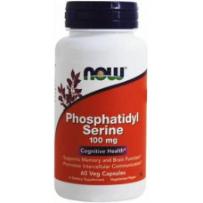 Фосфатидилсерин, Phosphatidyl Serine, Now Foods, 100 мг, 60 вегетарианских капсул, Z08457
  