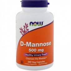 D-Mannose, D-Mannose, Now Foods, 500 mg, 240 Veggie Caps, Z08459
 