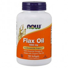 Flaxseed Oil, Flax Oil, Now Foods, Organic, 1000 mg, 100 Softgels, Z08483
 