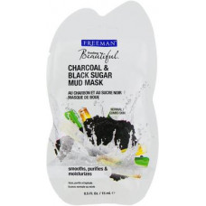 Mud mask for the face Charcoal, Black Sugar, Feeling Beautiful Charcoal & Black Sugar Mud Mask, Freeman, 15 ml, Z08691
 