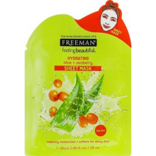 Тканевая маска для лица Алоэ Вера и облепиха, Hydrating Sheet Mask, Freeman, 25 мл, Z08719
  