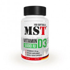 Vitamin D3, Vitamin D3, MST Nutrition, 5000 IU, 150 Softgels, Z08743
 