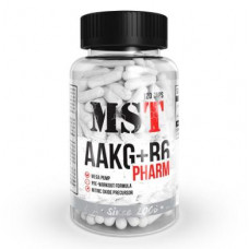 ААКГ + витамин В6, AAKG + B6, MST Nutrition, 120 капсул, Z08746
  